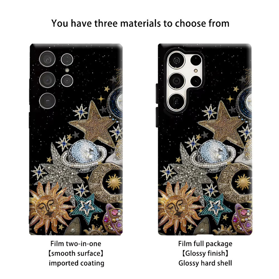 Stoßfeste Handyhülle mit Perlenstickerei für Samsung Galaxy S26 S25 S24 S23 Ultra Plus Android Smartphone mit robuster Doppelschicht-Rückabdeckung - Bild 2