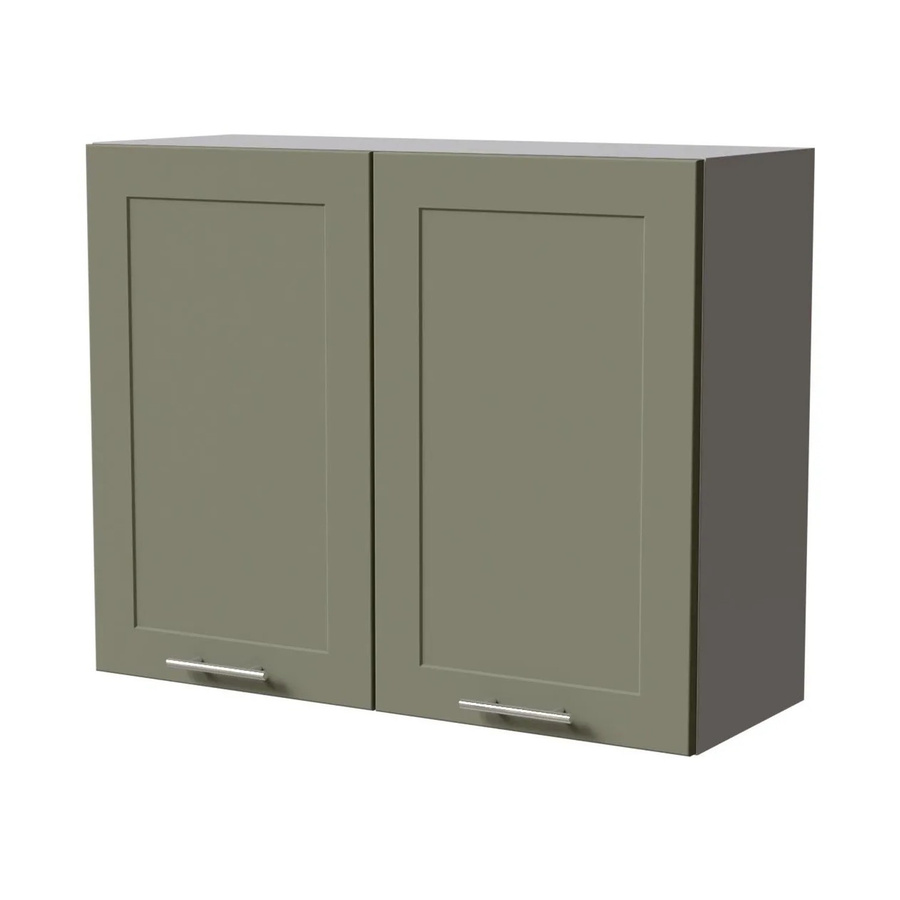 Feldmann-Wohnen Hängeschrank Oslo Küchenschrank in Grau und Reed Green Matt mit Soft-Close-Türen, B/T/H: 90 x 32,5 x 72 cm - Bild 2