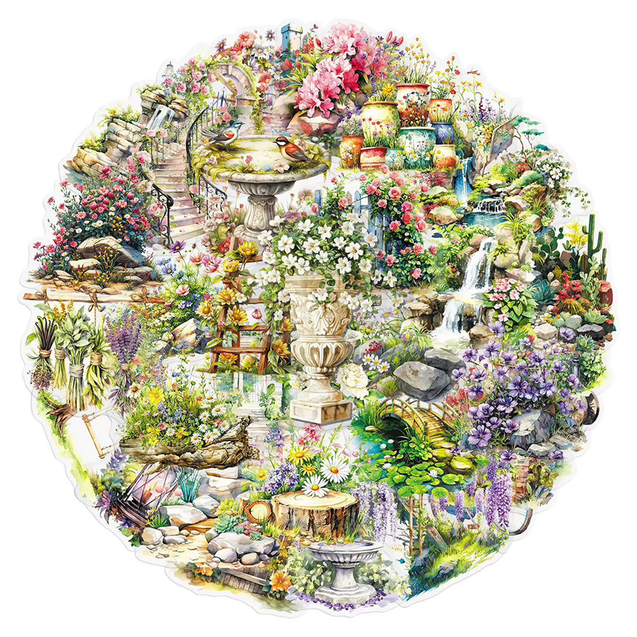 Charile Secret Garden Blumen- und Pflanzen-Kunststicker, transparente Sticker - Bild 2