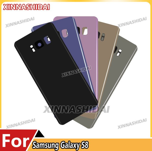 Samsung Galaxy S8 Ersatzgehäuse Glas Rückseite Akkudeckel in Schwarz - Bild 1