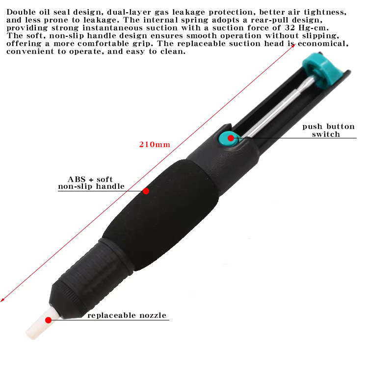 Color Arrow CJ-366D Manuelle Saugzinnpistole mit Doppelring und rutschfestem Griff - Bild 2