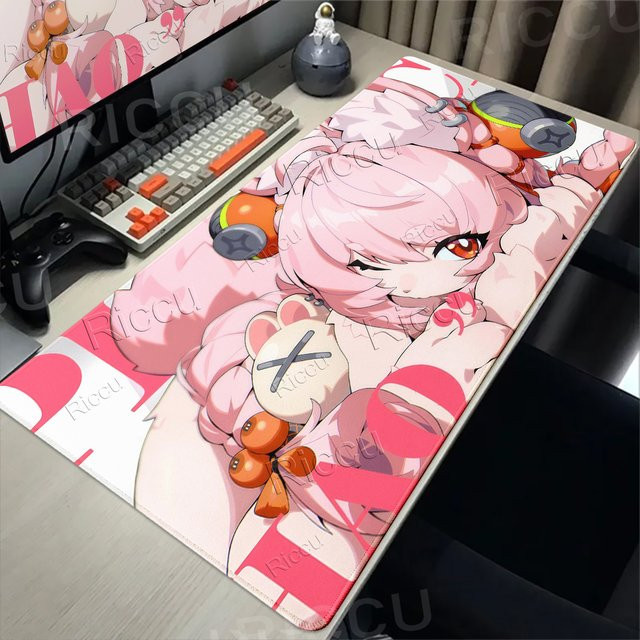 Riccu Zenless Zone Zero Mauspad mit Zhao Muster in Multicolour, rutschfeste Gaming Schreibtischunterlage für PC und Tastatur - Bild 1