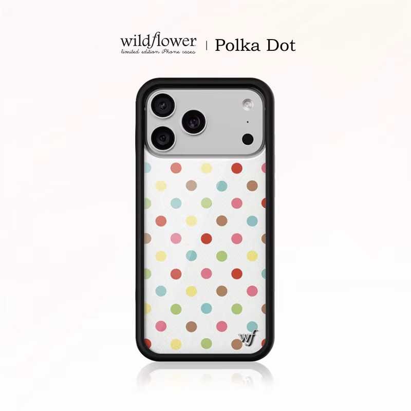 Wildflower Candy Bunte Polka Dot Handyhülle für iPhone 17, 16, 15, 14, 13, 12, Pro Max in Multicolour mit stoßfester 3D-Vollbild-Abdeckung - Bild 2