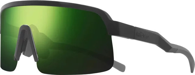 Revo Epsilon Sonnenbrille, Wrap, Vollrand, Unisex, Black, Green, Plastic - Bild 1