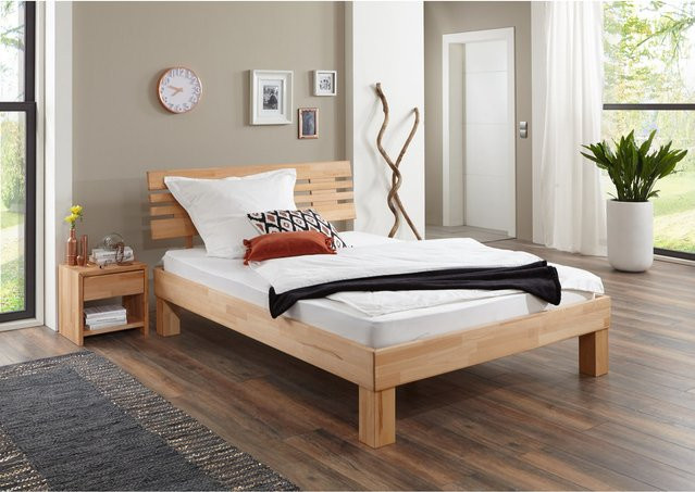 Relita Futonbett ELISABETH aus massiver Buche, braun, B/T/H: 90 x 200 cm - Bild 1