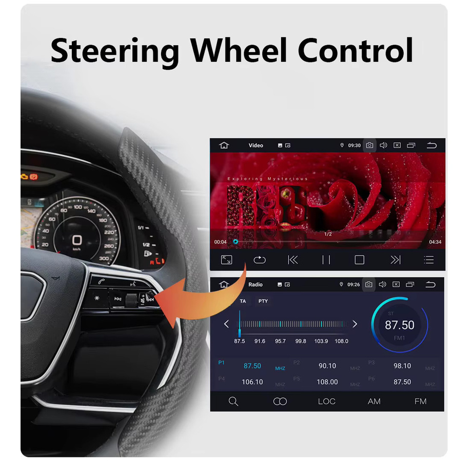 CHSTEK Autoradio mit Carplay und Android Auto Unterstützung für Porsche Cayenne 955 957 9PA (2002-2010) inklusive GPS, Bluetooth und Wi-Fi in Schwarz - Bild 5