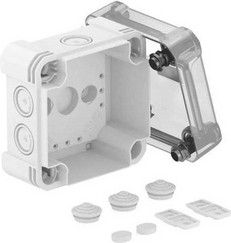 OBO Bettermann Abzweigdose Weiß B: 11,4 cm, T: 11,4 cm - Bild 1