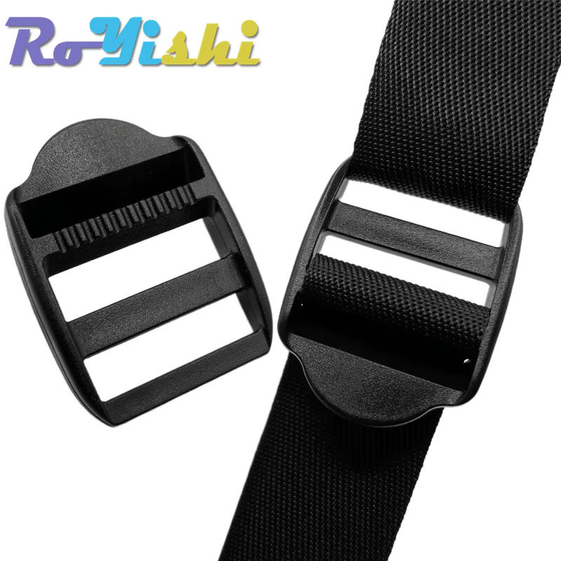 RoYishi Leiterschloss-Schieber aus Kunststoff für Rucksackgurte und Gurtband, 10 Stück, Schwarz, 15–50 mm - Bild 6