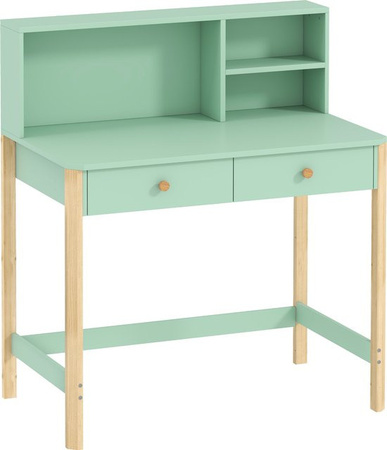 AIYAPLAY Kinderschreibtisch mit Schubladen und Regal in Grün für Kinder von 5 bis 12 Jahren, B/T/H: 90 x 52 x 105 cm