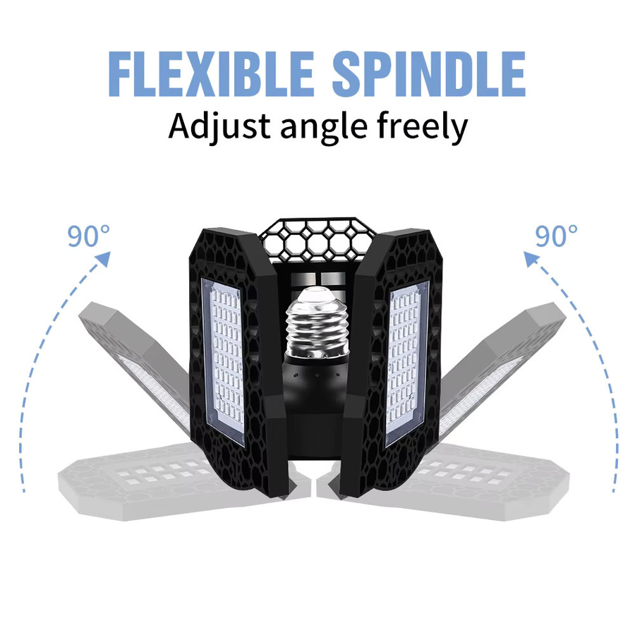CanLing 80W LED Pflanzenwachstumslampe E27 Vollspektrum Faltbare Kultivierungsleuchte in Schwarz für Gewächshaus, Hydrokultur, Blumen und Gemüse - Bild 4