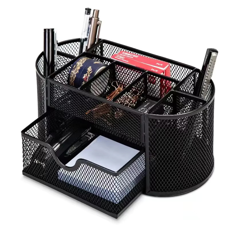 Multifunktionaler Stifthalter aus Metall in Schwarz als kreative Desktop-Aufbewahrungsbox für dein Büro - Bild 7
