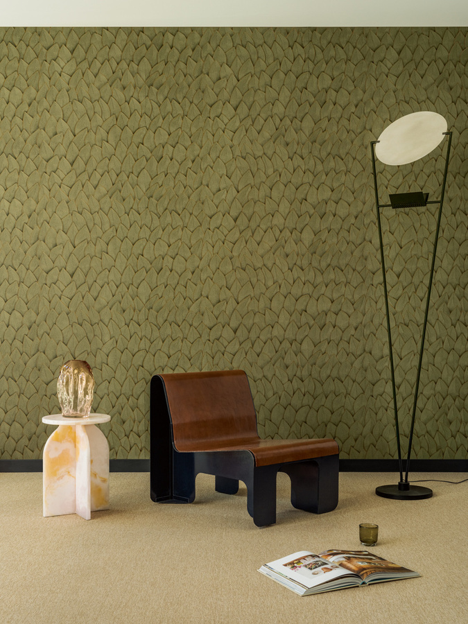 Élitis Tapete Jonchée VP 993 60 mit floralem Botanik-Design in Grün - Bild 1