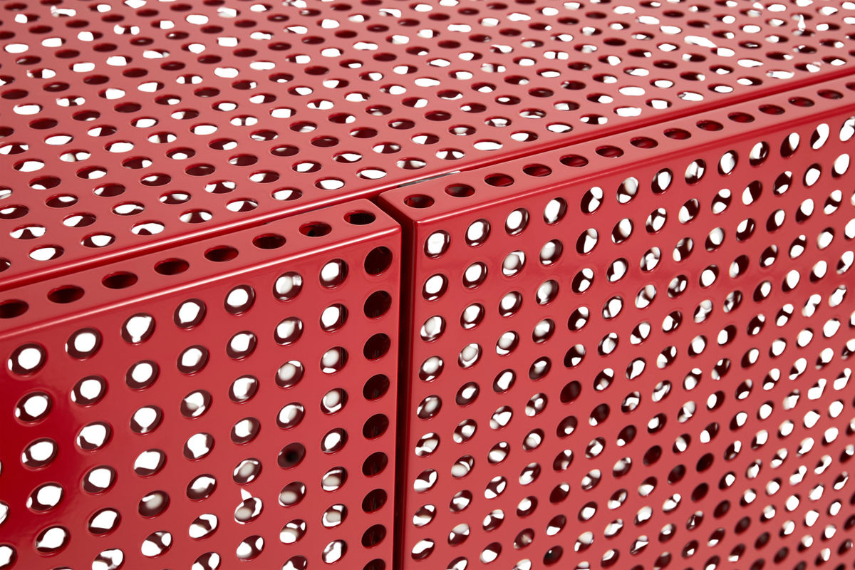 HAY Perforated Cabinet in Rot aus Metall - Bild 3