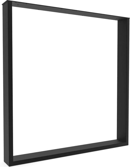 HEVVA Tischkufe BASEL Tischbein aus Metall in Schwarz, Tiefe: 70 cm, Höhe: 72 cm - Bild 1