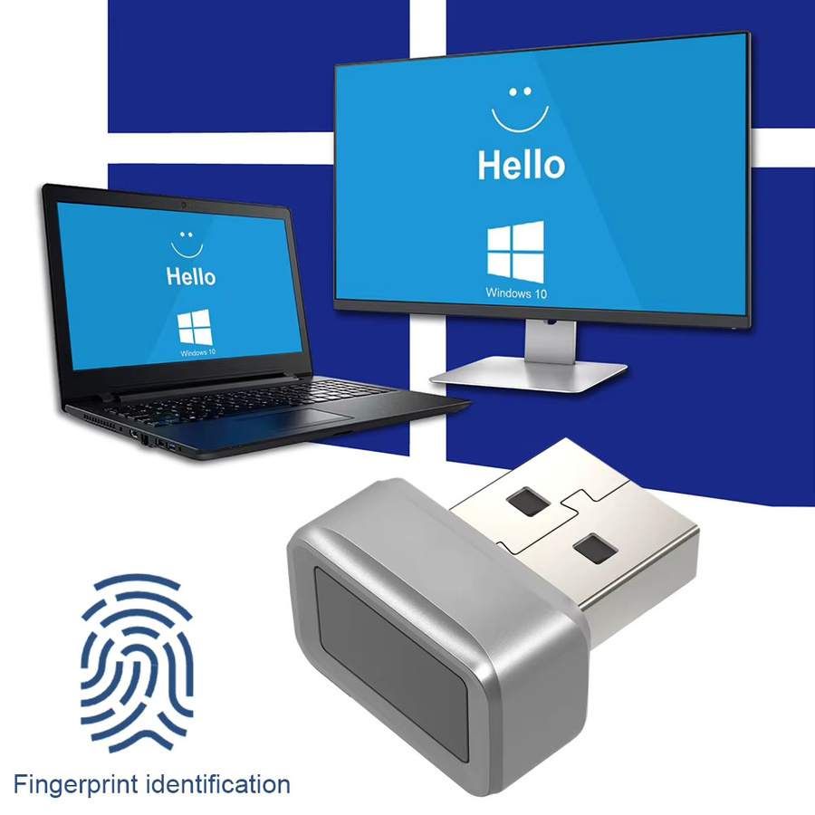 VODOOL USB-Fingerabdruckleser FIDO U2F Sicherheitsschlüssel mit Windows Hello Anti-Spoofing und 360 Grad Berührungssensor - Bild 4