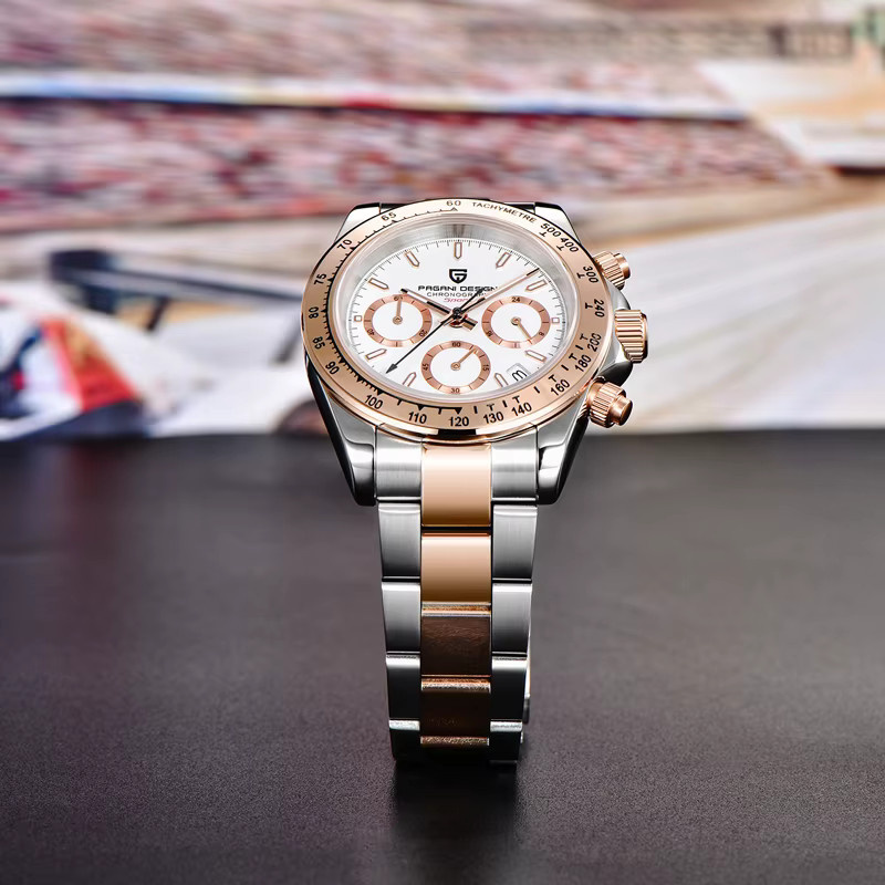 PAGANI DESIGN Chronograph, Gold, Edelstahl, Quarz, Herren - Bild 3