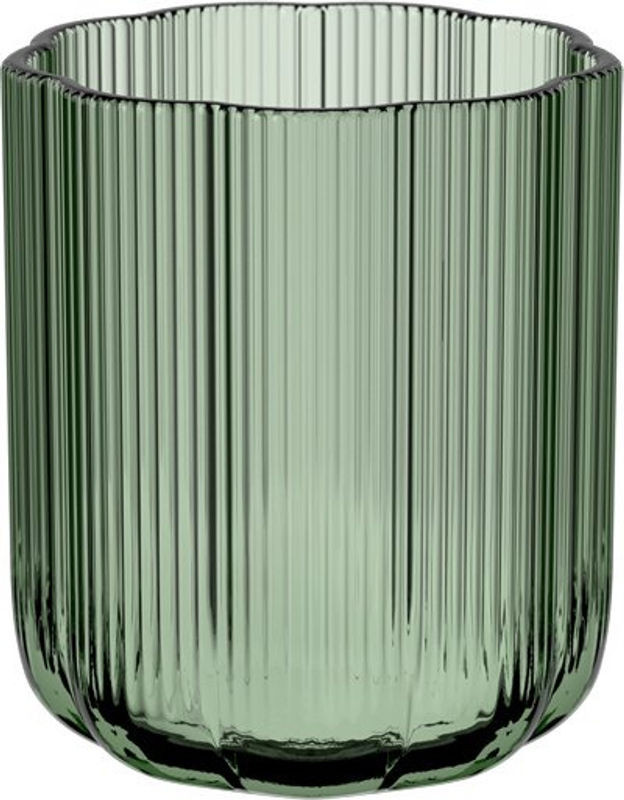 Villeroy & Boch Vase FLEUR aus Glas in Grün mit Streifen-Design, zylindrisch, Höhe: 15 cm, Durchmesser: 12,5 cm - Bild 1