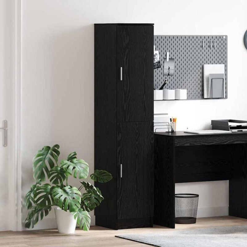 Modernes Highboard Vidaxl aus Holzwerkstoff in Schwarz, B/T/H: 35 x 39 x 168 cm - Bild 1