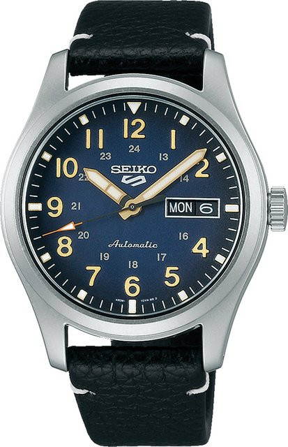 Seiko Armbanduhr Automatik, Edelstahl, Blau, 39 mm, Herren - Bild 1