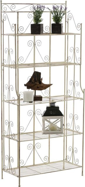 TPFGarden Standregal Cio Pflanzregal aus Metall in Antik-Creme, B/T/H: 74,5 x 34,5 x 173 cm - Bild 1