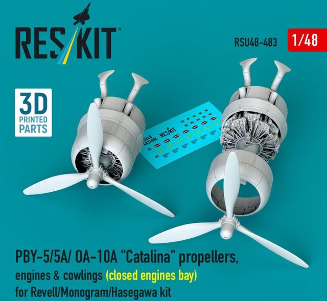 Revell PBY-5/5A/ OA-10A Catalina Propeller, Motoren & Cowlings, 1:48 - Bild 1
