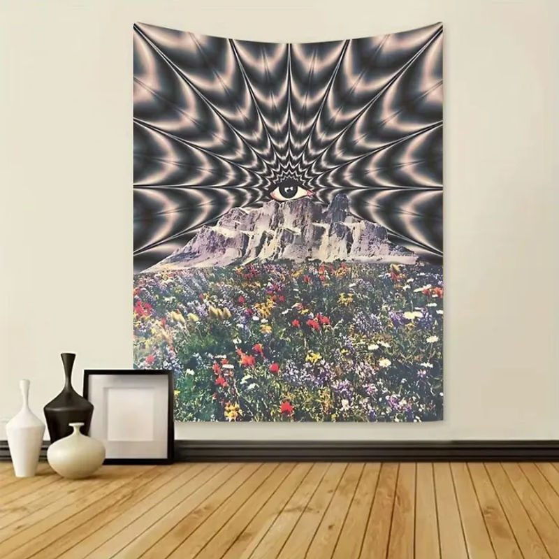 VIKAMA Wandteppich mit abstraktem Kunstdesign aus Stoff für deine Wanddekoration, B: 60 cm, H: 40 cm - Bild 3