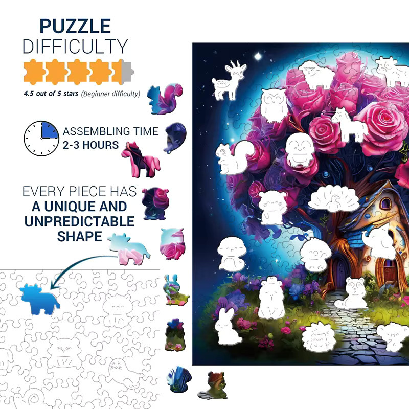 Roserush Haus-Holzpuzzle, Holz, ab 14 Jahren - Bild 3