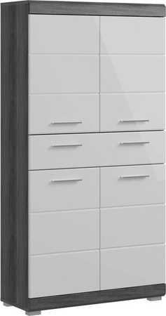 xonox.home Badmidischrank Scout in Weiß-Silber-Grau, B/T/H: 74 x 31 x 141 cm