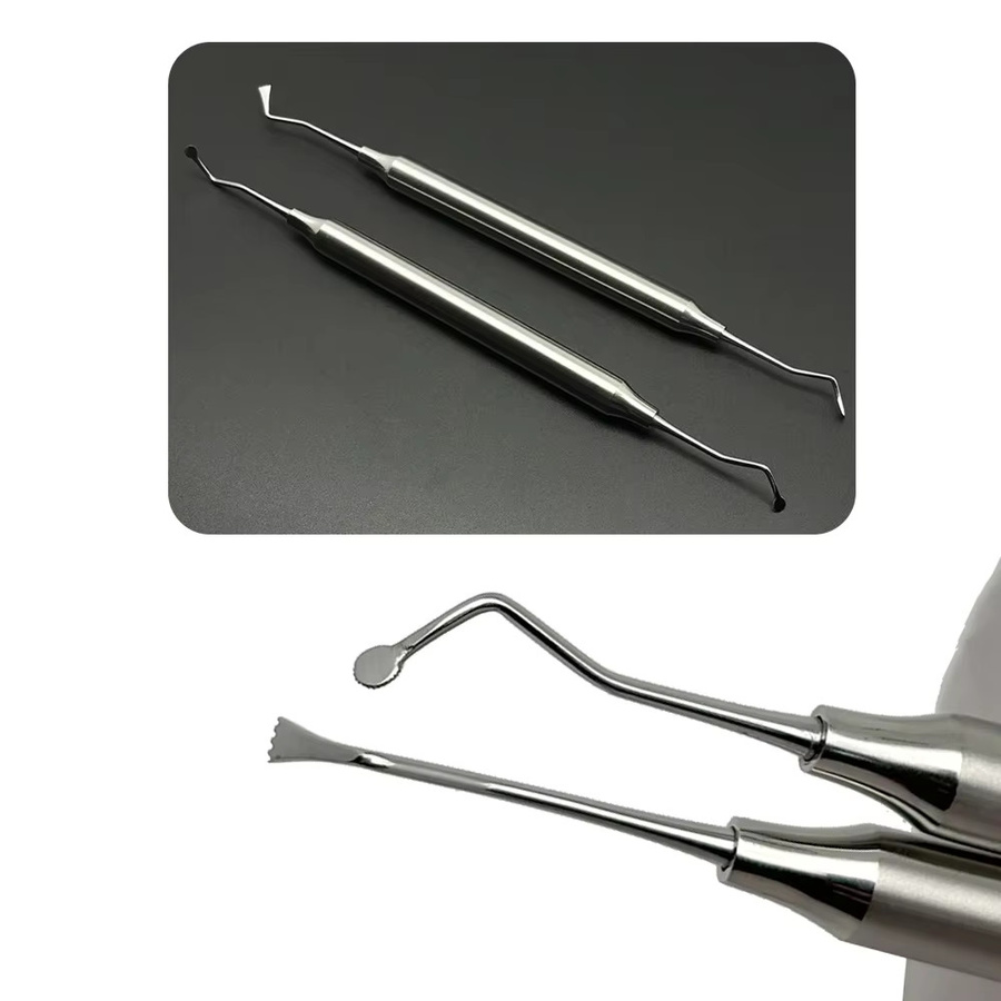 DENTOSEE Dental Scaler Doppel Enden, Edelstahl, Zahnfleisch Separator - Bild 4