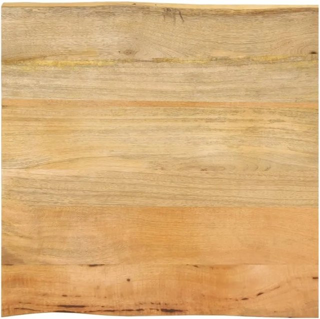 vidaXL Tischplatte aus Massivholz Mango mit Baumkante, Farbe: Braun, B/T/H: 80 x 80 x 3,8 cm - Bild 1