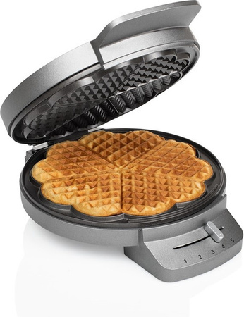 Princess DeLuxe Waffeleisen in Grau Metallic mit 1200 W