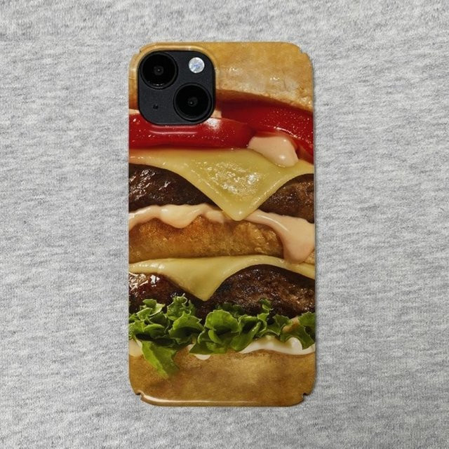 TROPLET Handyhülle mit Double Burger Motiv für iPhone 15, 14, 13, 12, 11 Pro Max Air Plus Multicolor - Bild 1
