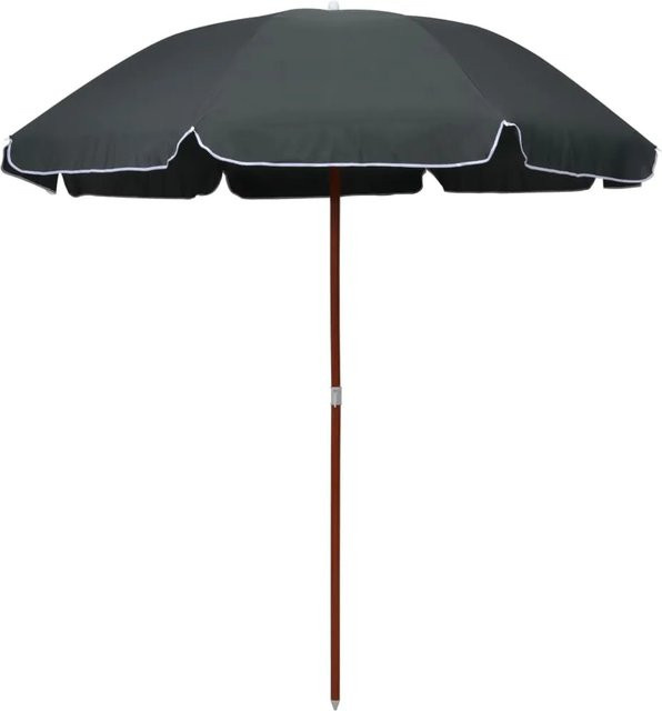 furnicato Sonnenschirm mit Stahl-Mast in Anthrazit, Höhe: 230 cm - Bild 1