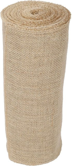 Handgemachte Sackleinenrolle aus Jute in Beige für DIY Bastelbedarf und Hochzeiten, Breite: 30 cm, Länge: 10 m - Bild 1