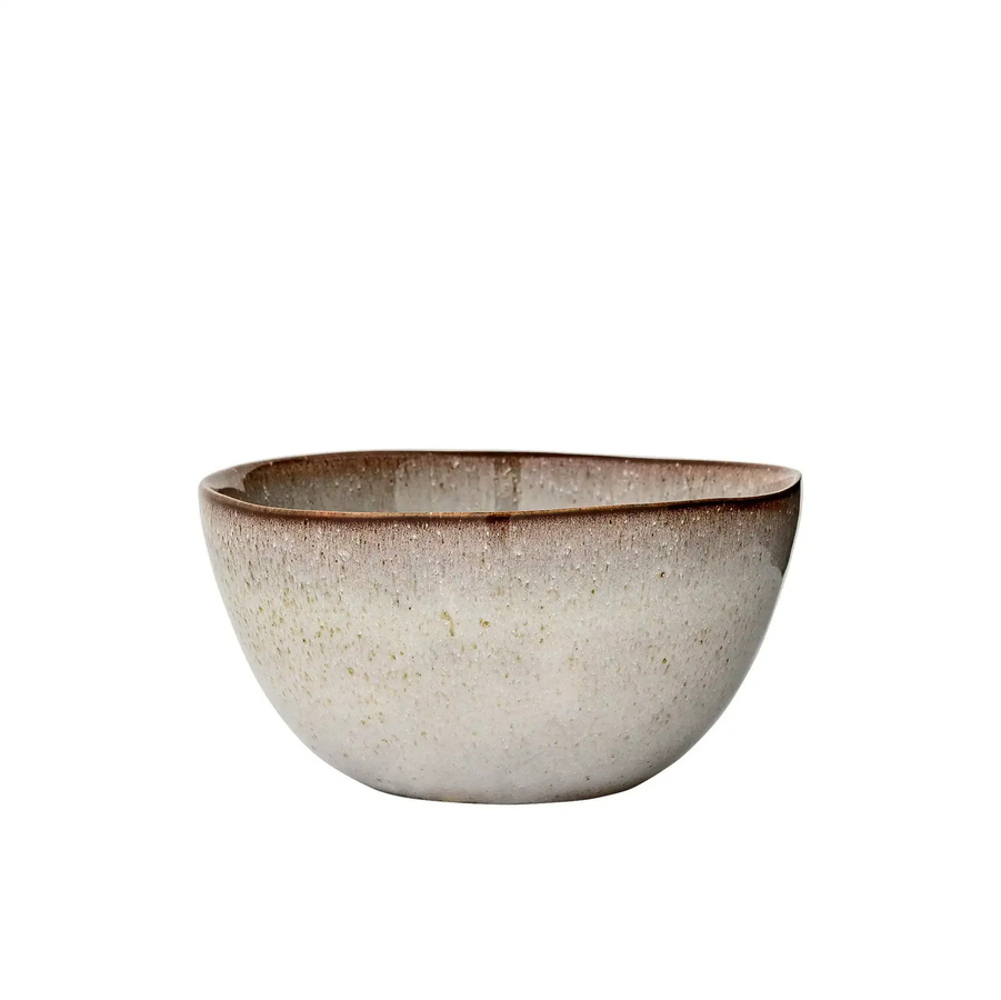 Bloomingville Schale Sandrine aus Steingut in der Farbe Nature, Durchmesser: 15 cm - Bild 1