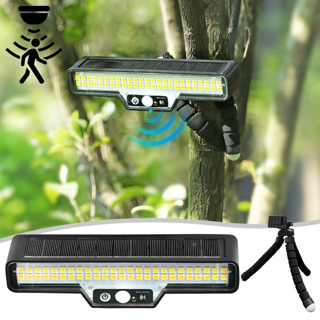 VENUSWING Solarleuchten mit Bewegungsmelder und verstellbarem Winkel, wasserdichte IP44 Gartenleuchten in Schwarz für Garten und Terrasse - Bild 1