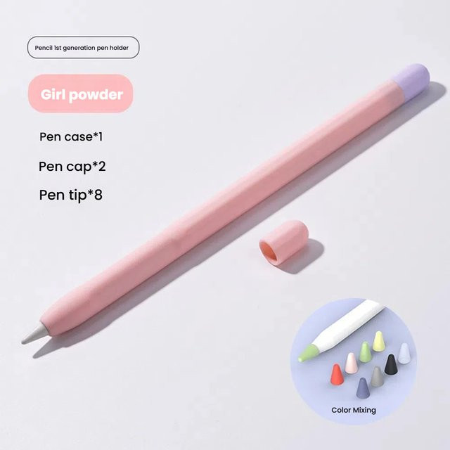 Schutzhülle für Apple Pencil 1 inklusive 2 Stiftkappen und 8 Silikon-Spitzenabdeckungen - Bild 1