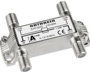 Kathrein F-Abzweiger 2-fach 5-1218 MHz 12,5dB EAD 02/G in Silber - Bild 1