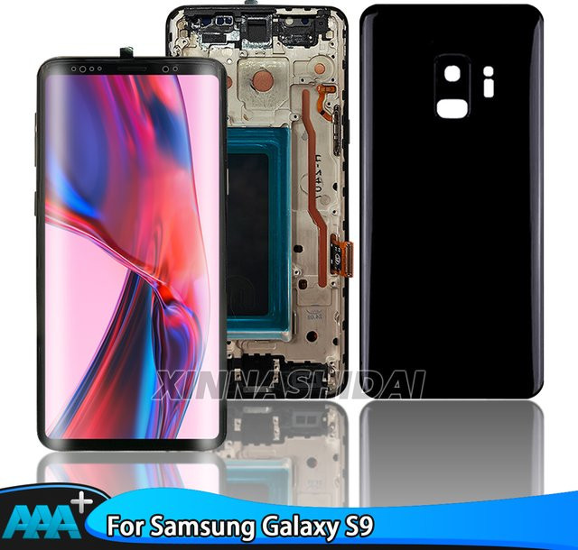 Samsung Galaxy S9 TFT LCD Display mit Rahmen und Rückseite in Schwarz inklusive Touchscreen Digitizer Montage - Bild 1