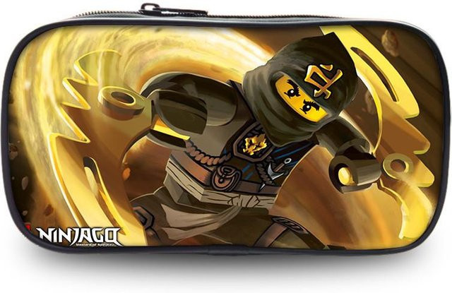 Ninjago Federmäppchen für Schüler aus Polyester in Braun und Multicolour mit Reißverschluss - Bild 1