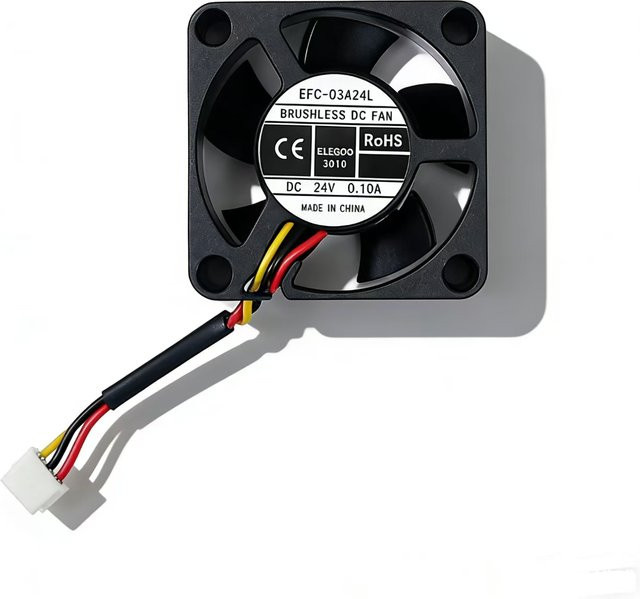 ELEGOO Centauri Carbon Hotend-Lüfter mit Kanalkühlung, Modell 5020, 12000 U/min, Schwarz, Ventilator für CC1 3D-Drucker - Bild 1