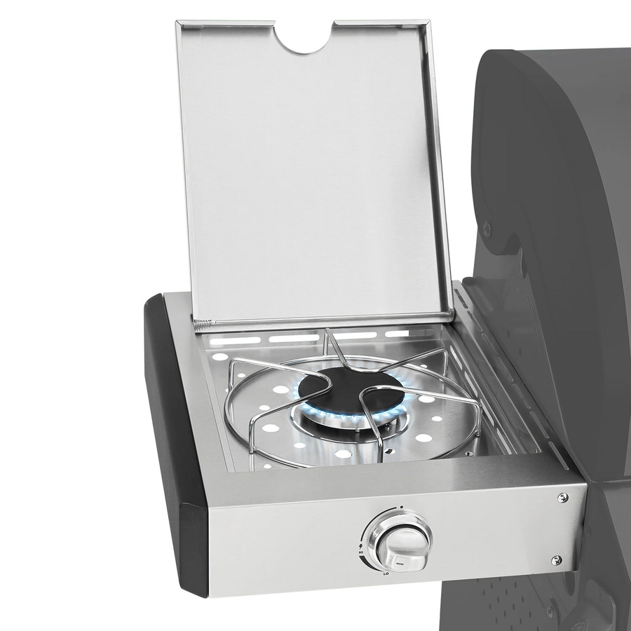 Burnhard Seitentisch mit Kocher Deluxe Edelstahl FRED Series 2 & 3 in Silber - Bild 1