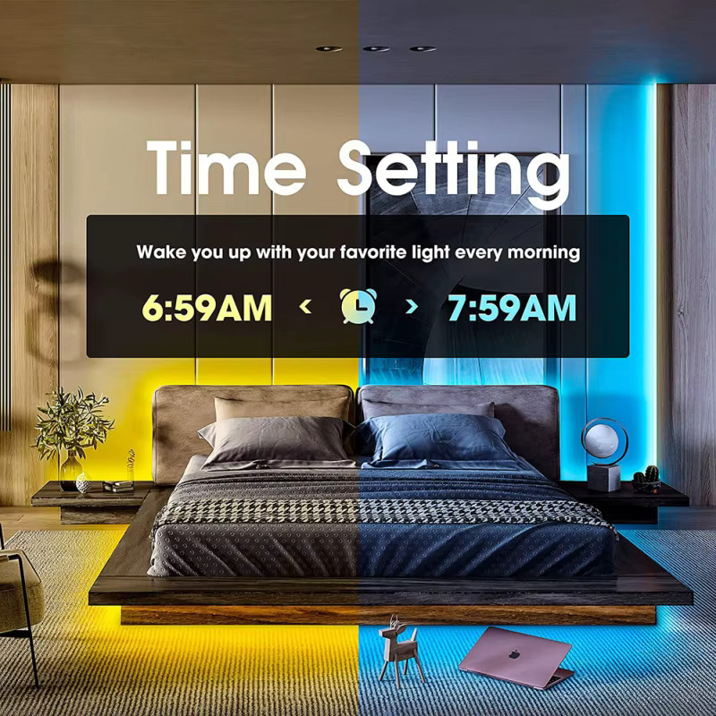 Acosh RGBIC LED Neon Flex Streifen mit Tuya WiFi App-Steuerung und Alexa Kompatibilität, Multicolour, DC 12/24V - Bild 3