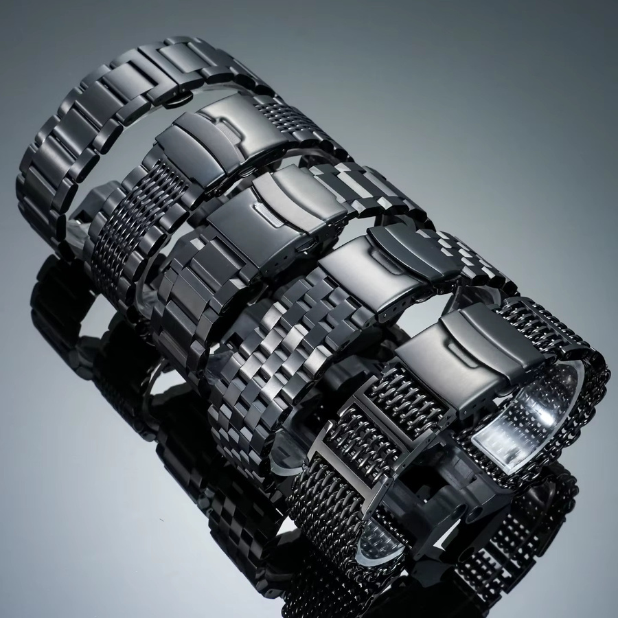 ZETHYDUM Smartwatch-Armband Edelstahl, Schwarz, Herren - Bild 2