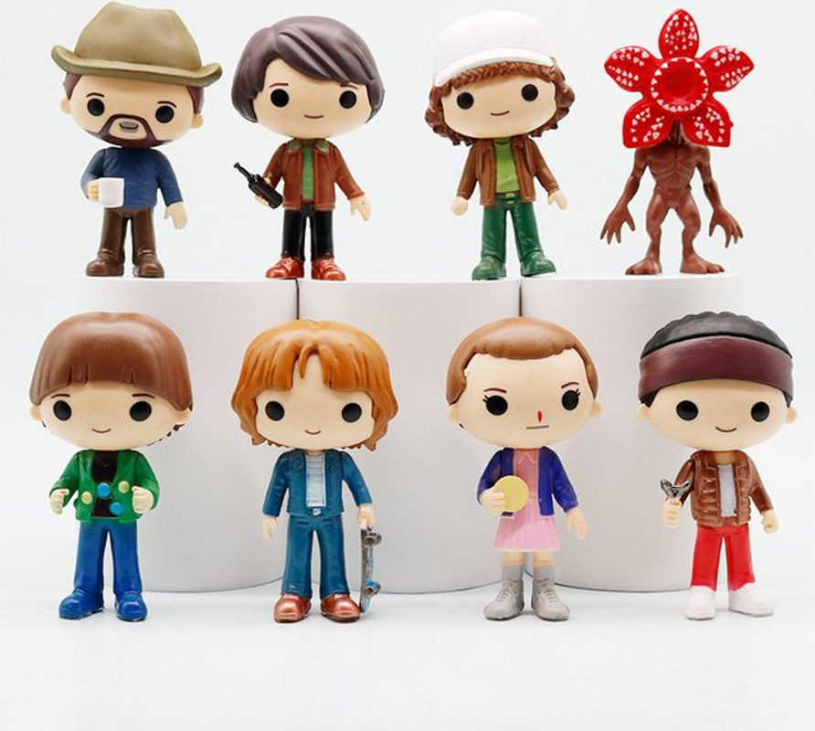 Bandai Stranger Actionfiguren Eleven Dustin Barb Steve Demogorgon aus Kunststoff, mehrfarbig, Desktop-Dekoration - Bild 1