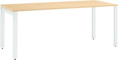 Schäfer Shop Select Schreibtisch LOGIN 4-Fuß in Ahorn und Verkehrsweiß, B/T/H: 160 x 80 x 74 cm - Bild 1