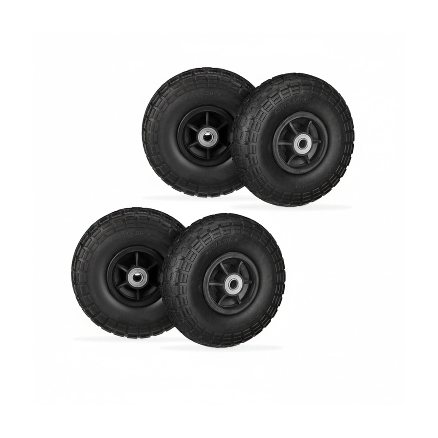 Relaxdays Sackkarrenrad 4er Set aus PU-Gummi in Schwarz, pannensicher, Durchmesser: 26 cm, Breite: 8,5 cm - Bild 2