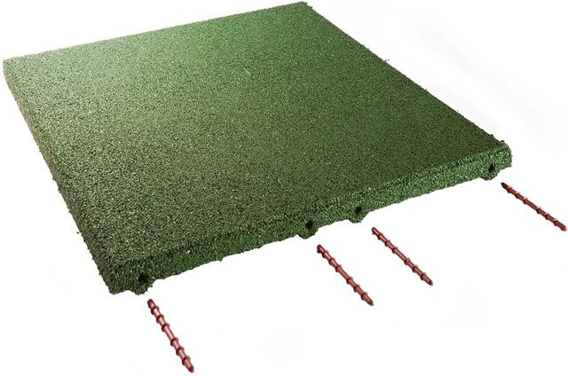 Terrasoft Fallschutzplatte aus Gummi in Grün, 5 m² Paket, B/H/T: 50 x 3 x 50 cm - Bild 1