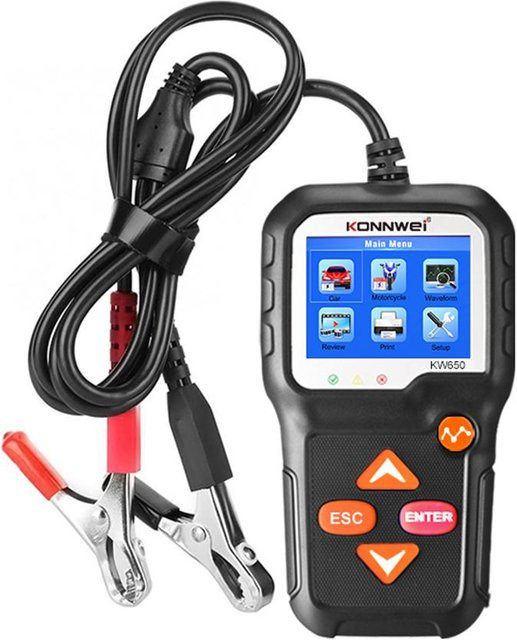 KONNWEI Autobatterietester für 12V Anlass- und Ladesysteme in Schwarz - Bild 1