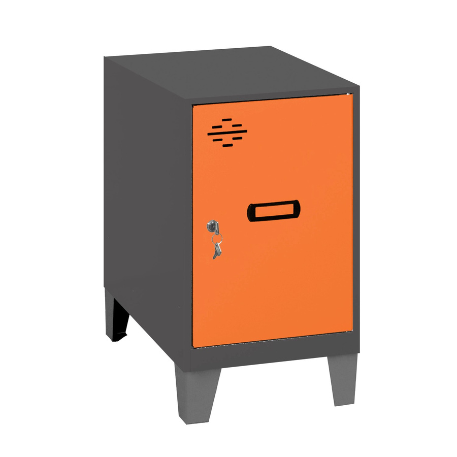 PROREGAL Schließfachwürfel AMEGO Spind mit Standfüßen in Orange-Anthrazit, H x B x T: 57,5 x 30 x 50 cm - Bild 2